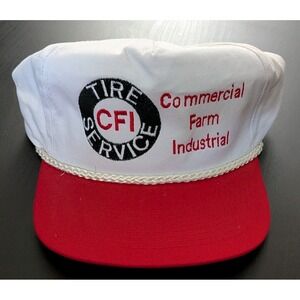 CFI Tire Service Iowa‎ Snapback Hat White Red OSFM Commercial Farm Industrial